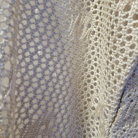 Spicy Sugar Rib Knit Open Knit Sequin Glitter Sweater - Size L - Picture 8 of 8